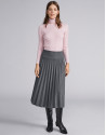Marengo gray pleated midi skirt