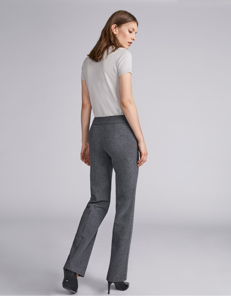 Pantalón recto gris marengo