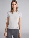 Jersey manga corta gris twin set