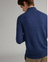 Navy blue jacket with elbow patches