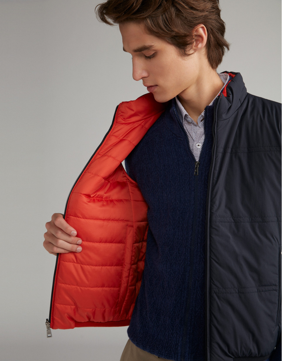 Chaleco reversible naranja/marino