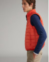 Orange/navy blue reversible vest