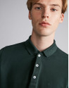 Polo de piqué verde oscuro