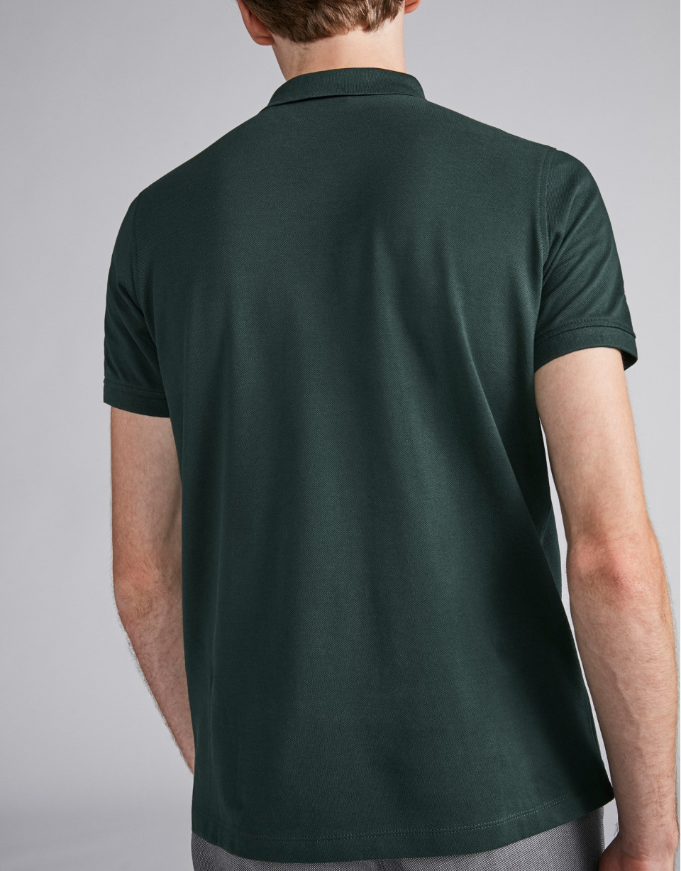 Polo de piqué verde oscuro