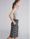 Gray glen plaid pencil skirt