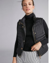 Black quilted vest