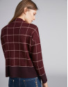 Jersey oversize cuadros granate