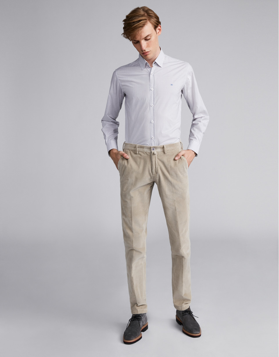 Light gray corduroy pants