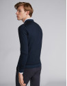 Navy blue wool polo