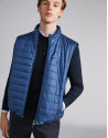 Checked/plain reversible sport vest