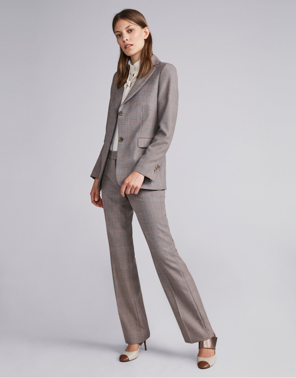 Brown glen plaid pants
