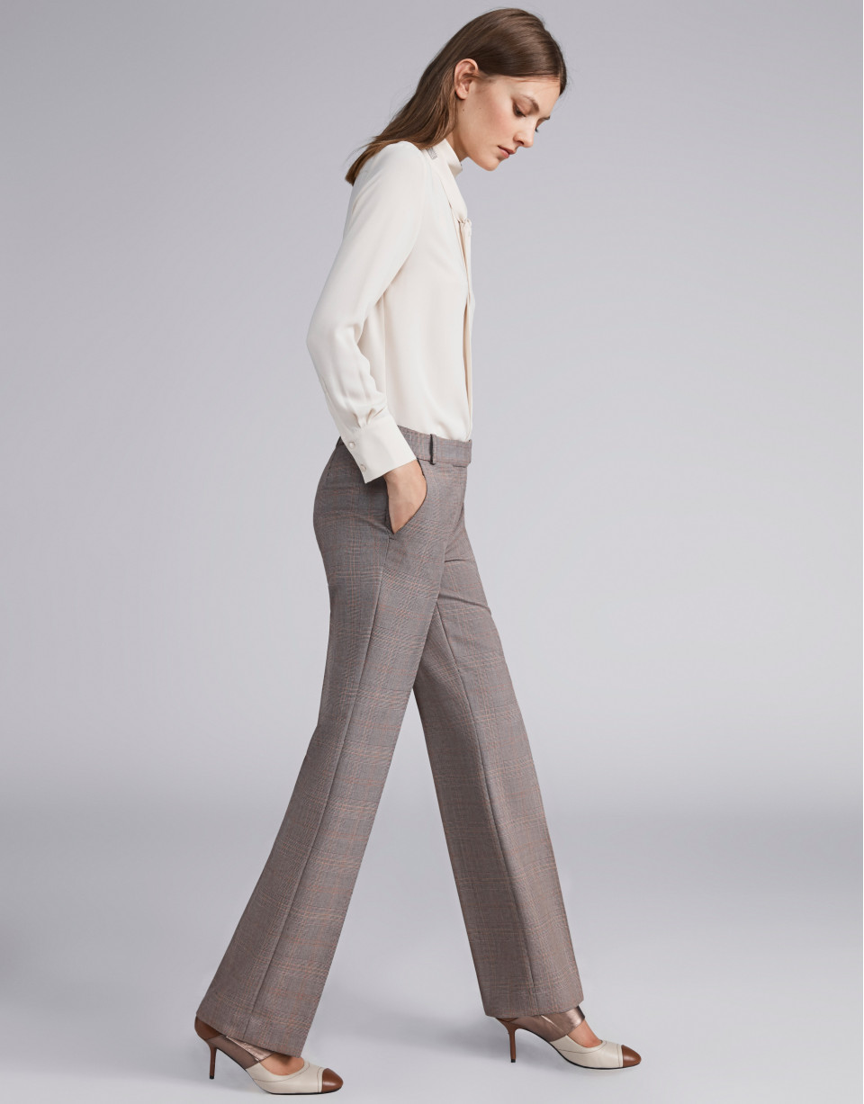 Brown glen plaid pants