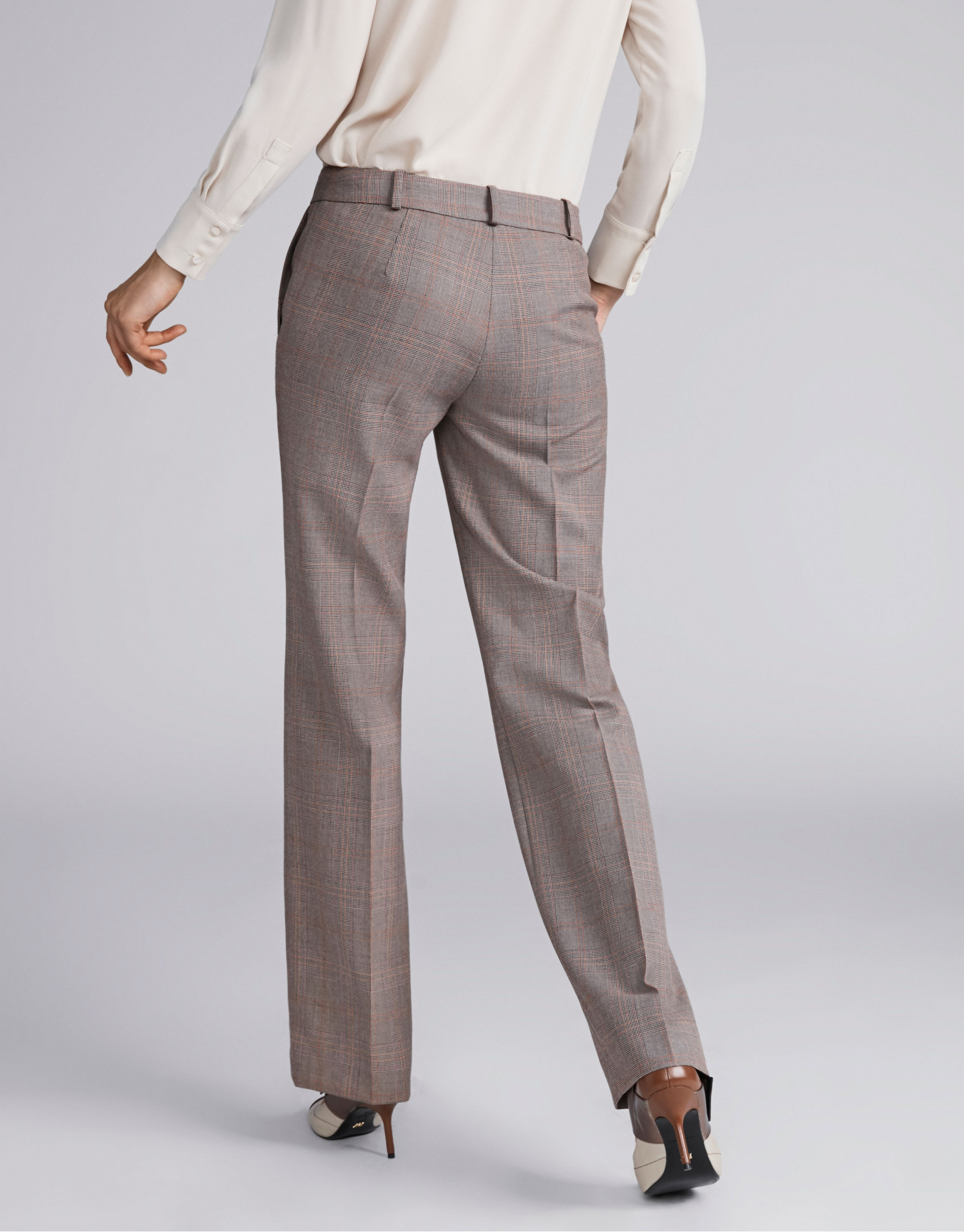 Pantalón príncipe de gales marrón