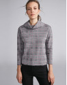 Camiseta punto gris con estampado cuadro gales