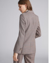 Brown glen plaid suit jacket