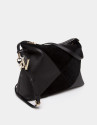 Black Ava patchwork shoulder bag