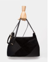 Bolso Ava de hombro negro patchwork