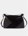 Black Ava patchwork shoulder bag