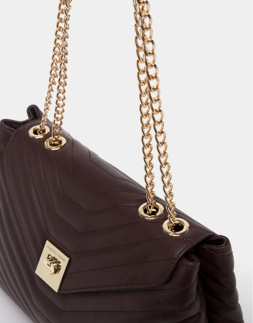 Bolso de hombro Ginger piel marrón