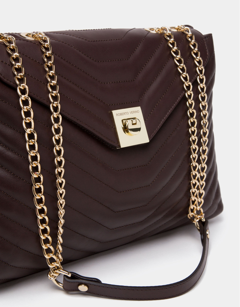 Brown leather Ginger shoulder bag