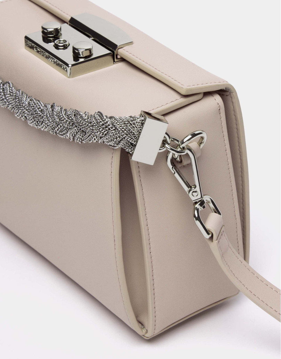 Beige leather Trunk handbag