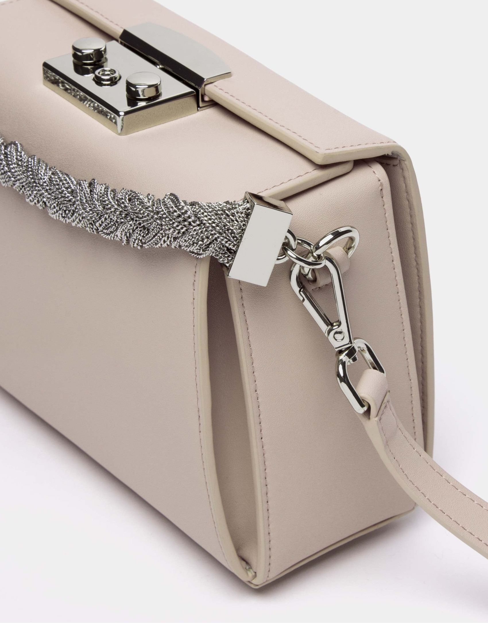 Beige leather Trunk handbag