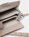 Bolso cofre Trunk piel beige