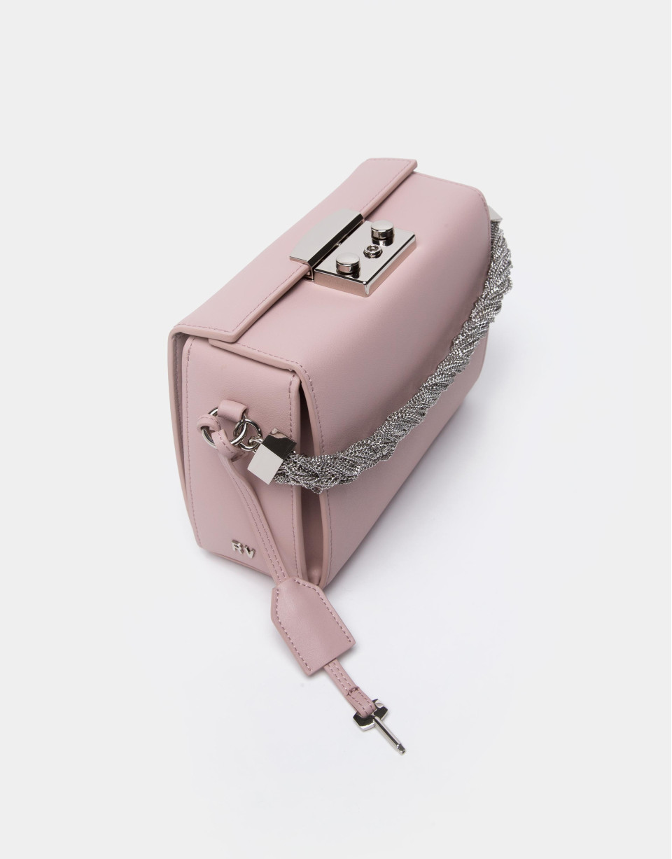 Pink leather Trunk handbag