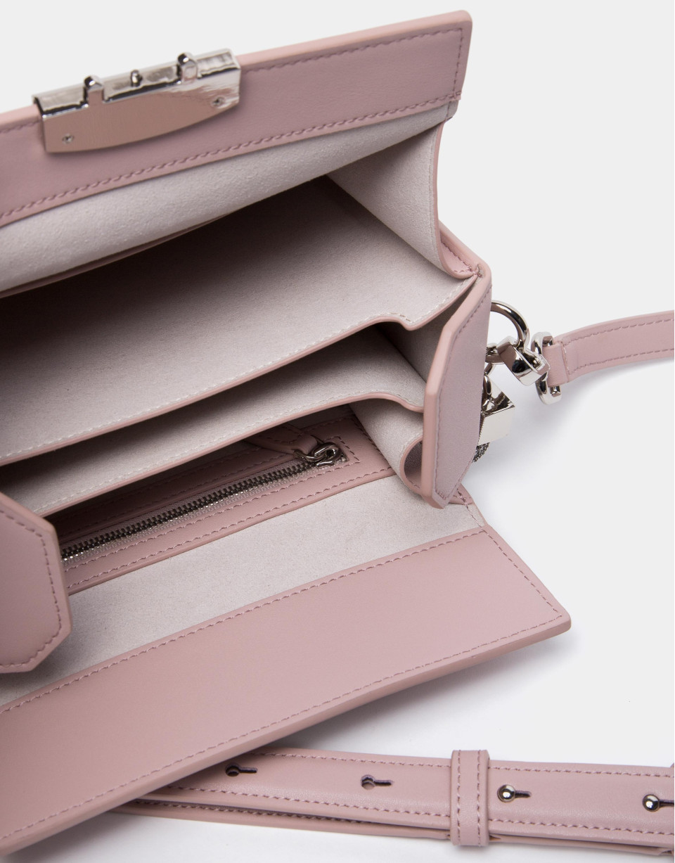 Pink leather Trunk handbag