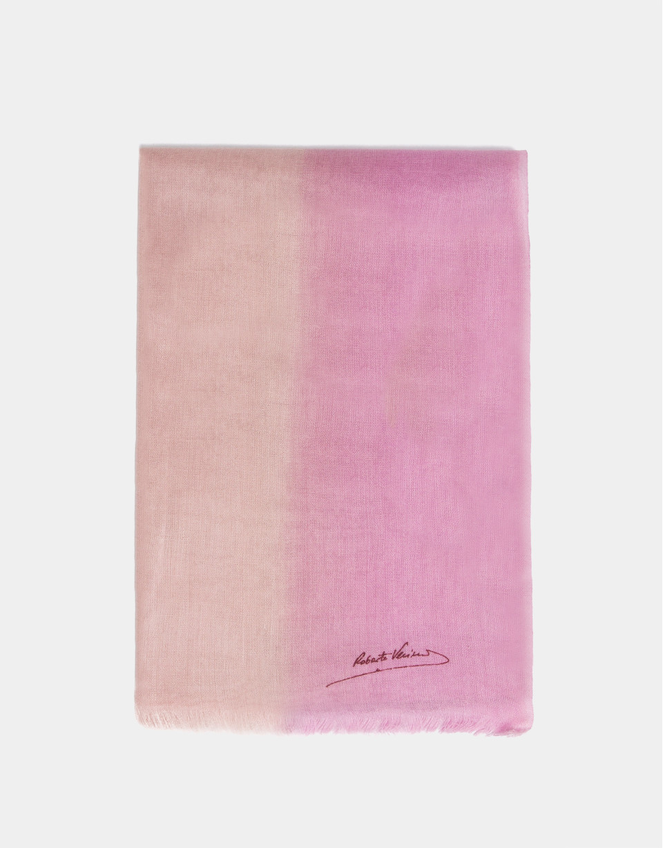 Green degradé wool foulard