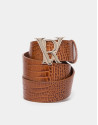Hazel alligator leather belt