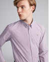 Camisa sport estampado floral granate