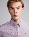 Camisa sport estampado floral granate