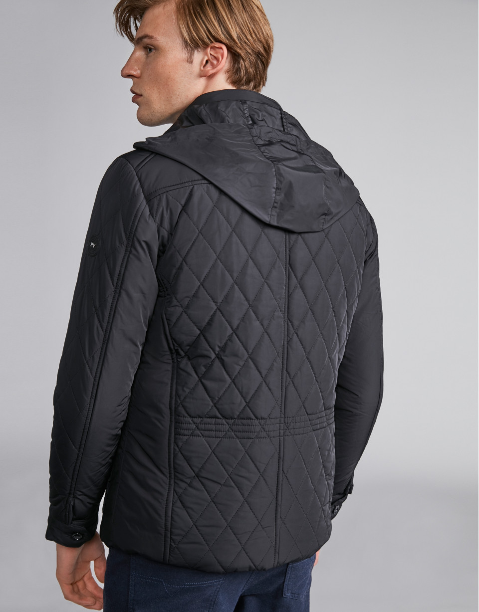 Black husky jacket with details