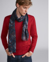 Red wool V-neck sweater