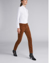 Mink plain corduroy pants