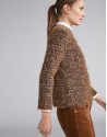 Sudadera estampada beige