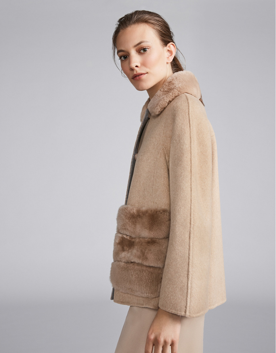 Beige, double-faced jacket