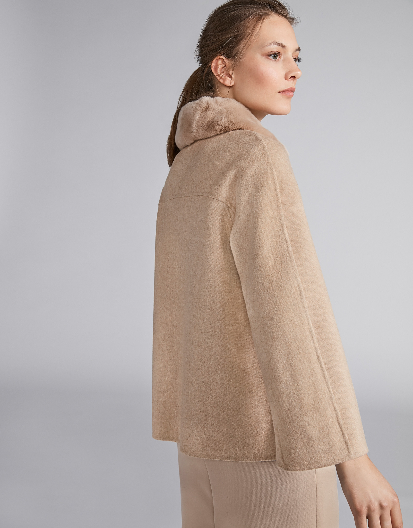 Beige, double-faced jacket