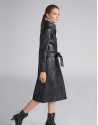 Black leather coat
