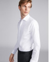 Camisa vestir algodón blanco estructura diamante