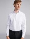 Camisa vestir algodón blanco estructura diamante