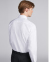 Diamond design structured white cotton dress shirt