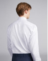 Camisa vestir algodón estructurado blanco