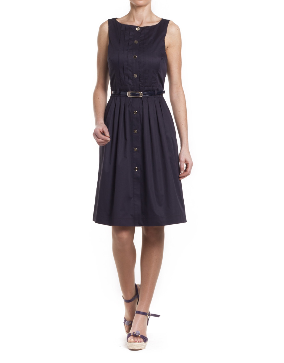 Navy blue cotton dress 