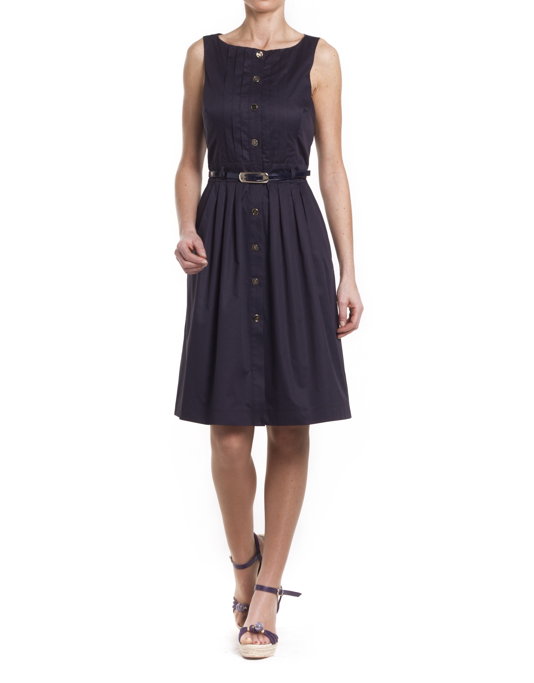Navy blue cotton dress 