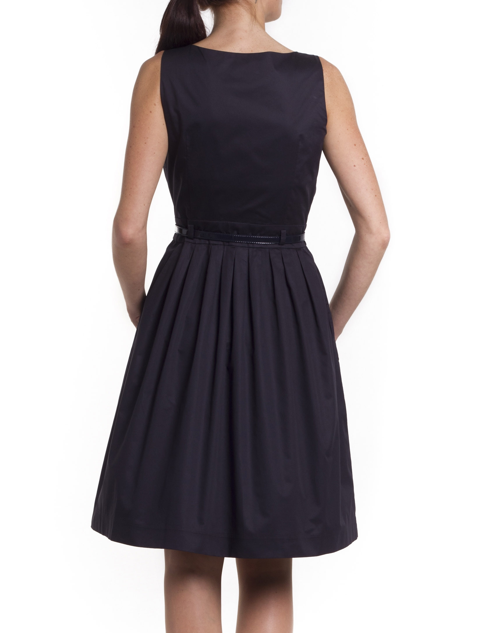 Vestido algodón azul marino