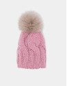 Pink wool knit cap