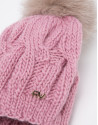 Pink wool knit cap