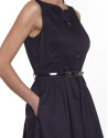 Vestido algodón azul marino